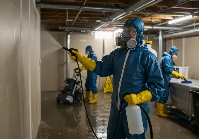 Basement Sanitization and Antimicrobial Treatment process in Columbia County, FL