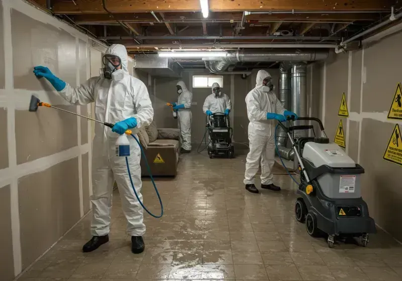 Basement Moisture Removal and Structural Drying process in Columbia County, FL